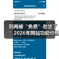 别再被“免费”忽悠了！2026年网站功能价格分析，这3招帮你省下50%预算（图3）