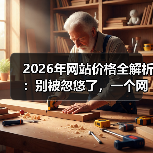 2026年网站价格全解析：别被忽悠了，一个网站到底该花多少钱？