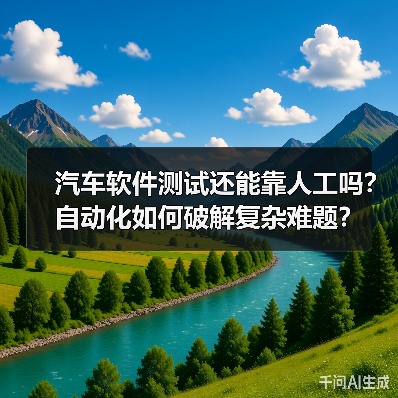 汽车软件测试还能靠人工吗？自动化如何破解复杂难题？（图2）