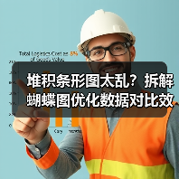 堆积条形图太乱?拆解蝴蝶图优化数据对比效果(图4) 堆积条形图太乱?拆解蝴蝶图优化数据对比效果(图4)