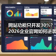 网站功能只开发30%？2026企业官网如何逆袭赚钱（图2）