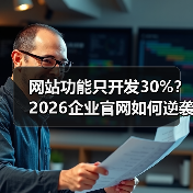 网站功能只开发30%？2026企业官网如何逆袭赚钱（图3）
