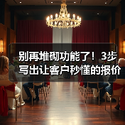别再堆砌功能了！3步写出让客户秒懂的报价单