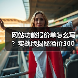 网站功能报价单怎么写?实战版揭秘溢价300%报价心法(图1) 网站功能报价单怎么写?实战版揭秘溢价300%报价心法(图1)
