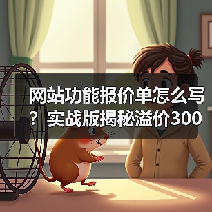 网站功能报价单怎么写?实战版揭秘溢价300%报价心法(图3) 网站功能报价单怎么写?实战版揭秘溢价300%报价心法(图3)